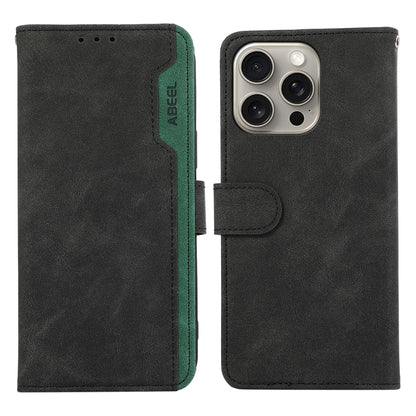ABEEL Color Block Magnetic RFID Leather Phone Case, For iPhone 12 / 12 Pro, For iPhone 12 Pro Max