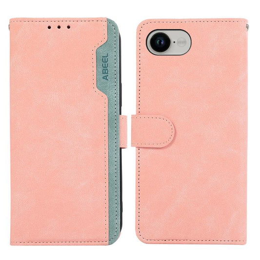 ABEEL Color Block Magnetic RFID Leather Phone Case, For iPhone 16e / 17e, For iPhone 17 Pro Max, For iPhone 17 Pro, For iPhone 17