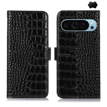 Crocodile Top Layer Cowhide Leather Phone Case, For Google Pixel 11 Pro XL, For Google Pixel 11 / 11 Pro, For Google Pixel 10a, For Google Pixel 10 Pro / 9 Pro, For Google Pixel 10 / 9, For Google Pixel 9a