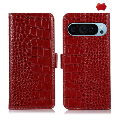 Crocodile Top Layer Cowhide Leather Phone Case, For Google Pixel 11 Pro XL, For Google Pixel 11 / 11 Pro, For Google Pixel 10a, For Google Pixel 10 Pro / 9 Pro, For Google Pixel 10 / 9, For Google Pixel 9a