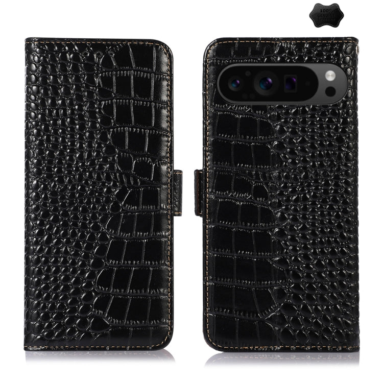 Crocodile Top Layer Cowhide Leather Phone Case, For Google Pixel 11 Pro XL, For Google Pixel 11 / 11 Pro, For Google Pixel 10a, For Google Pixel 10 Pro / 9 Pro, For Google Pixel 10 / 9, For Google Pixel 9a