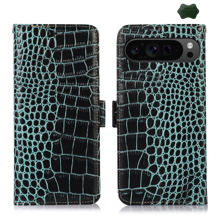 Crocodile Top Layer Cowhide Leather Phone Case, For Google Pixel 11 Pro XL, For Google Pixel 11 / 11 Pro, For Google Pixel 10a, For Google Pixel 10 Pro / 9 Pro, For Google Pixel 10 / 9, For Google Pixel 9a