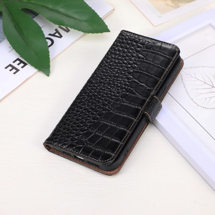 Crocodile Top Layer Cowhide Leather Phone Case