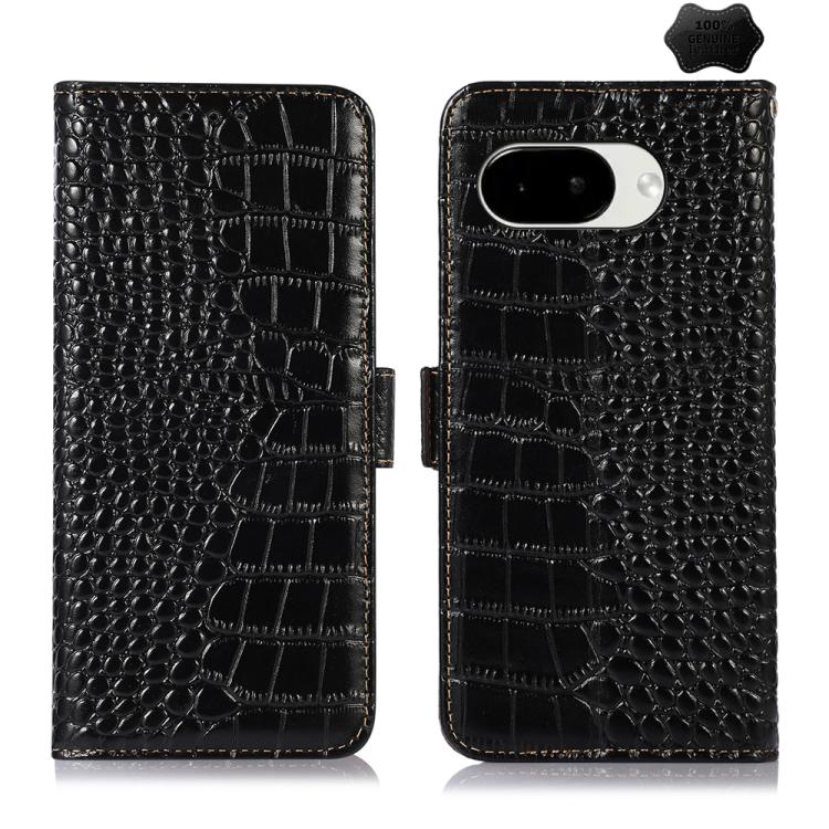 Crocodile Top Layer Cowhide Leather Phone Case, For Google Pixel 11 Pro XL, For Google Pixel 11 / 11 Pro, For Google Pixel 10a, For Google Pixel 10 Pro / 9 Pro, For Google Pixel 10 / 9, For Google Pixel 9a