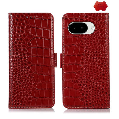 Crocodile Top Layer Cowhide Leather Phone Case, For Google Pixel 11 Pro XL, For Google Pixel 11 / 11 Pro, For Google Pixel 10a, For Google Pixel 10 Pro / 9 Pro, For Google Pixel 10 / 9, For Google Pixel 9a