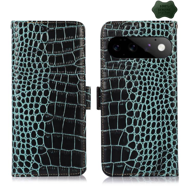 Crocodile Top Layer Cowhide Leather Phone Case, For Google Pixel 11 Pro XL, For Google Pixel 11 / 11 Pro, For Google Pixel 10a, For Google Pixel 10 Pro / 9 Pro, For Google Pixel 10 / 9, For Google Pixel 9a