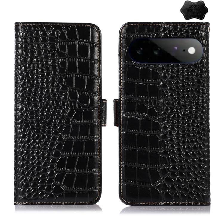 Crocodile Top Layer Cowhide Leather Phone Case, For Google Pixel 11 Pro XL, For Google Pixel 11 / 11 Pro, For Google Pixel 10a, For Google Pixel 10 Pro / 9 Pro, For Google Pixel 10 / 9, For Google Pixel 9a
