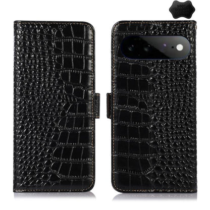 Crocodile Top Layer Cowhide Leather Phone Case, For Google Pixel 11 Pro XL, For Google Pixel 11 / 11 Pro, For Google Pixel 10a, For Google Pixel 10 Pro / 9 Pro, For Google Pixel 10 / 9, For Google Pixel 9a