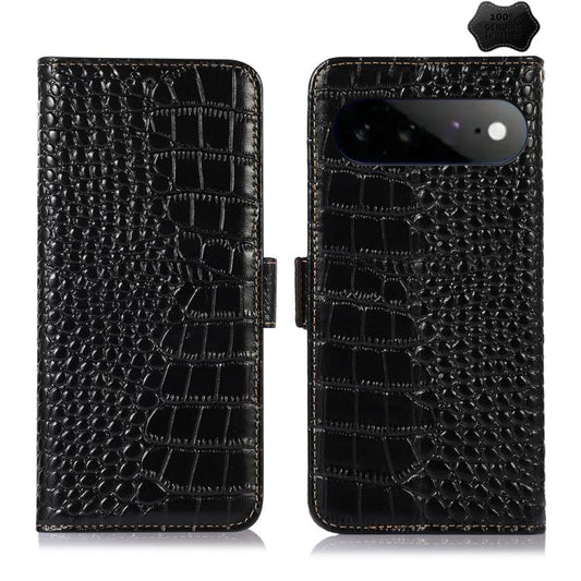 Crocodile Top Layer Cowhide Leather Phone Case, For Google Pixel 11 Pro XL, For Google Pixel 11 / 11 Pro, For Google Pixel 10a, For Google Pixel 10 Pro / 9 Pro, For Google Pixel 10 / 9, For Google Pixel 9a