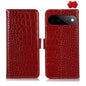 Crocodile Top Layer Cowhide Leather Phone Case, For Google Pixel 11 Pro XL, For Google Pixel 11 / 11 Pro, For Google Pixel 10a, For Google Pixel 10 Pro / 9 Pro, For Google Pixel 10 / 9, For Google Pixel 9a