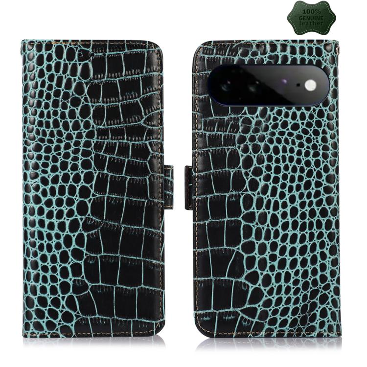 Crocodile Top Layer Cowhide Leather Phone Case, For Google Pixel 11 Pro XL, For Google Pixel 11 / 11 Pro, For Google Pixel 10a, For Google Pixel 10 Pro / 9 Pro, For Google Pixel 10 / 9, For Google Pixel 9a