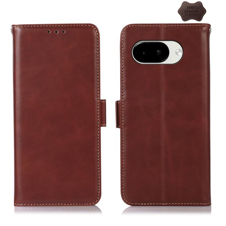 Crazy Horse Top Layer Cowhide Leather Phone Case, For Google Pixel 11 Pro XL, For Google Pixel 11 / 11 Pro, For Google Pixel 10a, For Google Pixel 9a, For Google Pixel 9 Pro, For Google Pixel 9