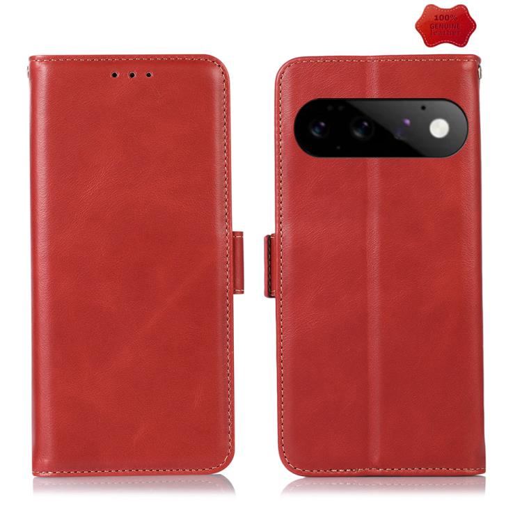 Crazy Horse Top Layer Cowhide Leather Phone Case, For Google Pixel 11 Pro XL, For Google Pixel 11 / 11 Pro, For Google Pixel 10a, For Google Pixel 9a, For Google Pixel 9 Pro, For Google Pixel 9