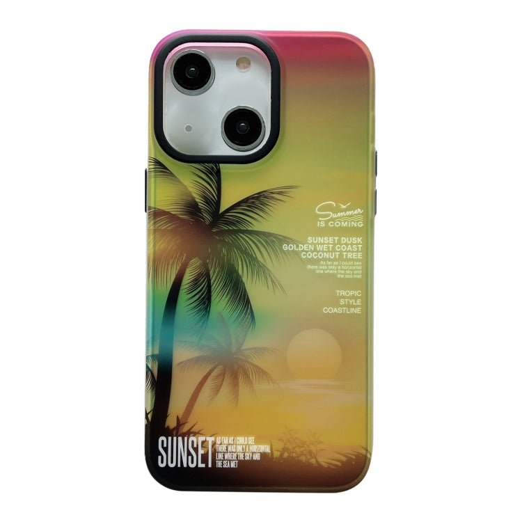 SUNSET Coconut Tree Dual-side Laminating Laser Phone Case