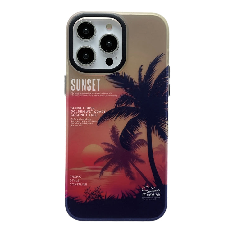 SUNSET Coconut Tree Dual-side Laminating Laser Phone Case