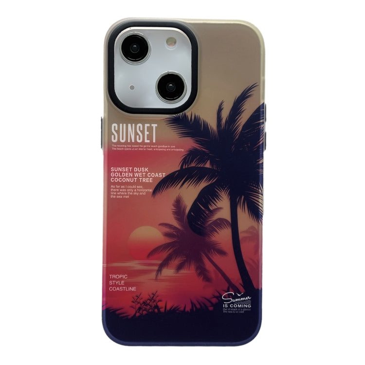 SUNSET Coconut Tree Dual-side Laminating Laser Phone Case, For iPhone 15 Pro Max, For iPhone 15 Pro, For iPhone 15, For iPhone 14, For iPhone 14 Pro, For iPhone 14 Pro Max, For iPhone 13 Pro Max, For iPhone 13 Pro, For iPhone 13, For iPhone 12         ...