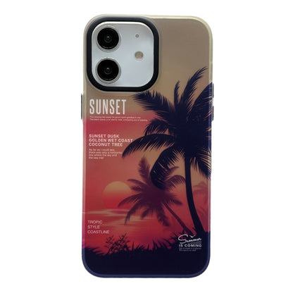 SUNSET Coconut Tree Dual-side Laminating Laser Phone Case, For iPhone 15 Pro Max, For iPhone 15 Pro, For iPhone 15, For iPhone 14, For iPhone 14 Pro, For iPhone 14 Pro Max, For iPhone 13 Pro Max, For iPhone 13 Pro, For iPhone 13, For iPhone 12         ...