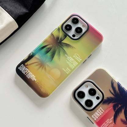 SUNSET Coconut Tree Dual-side Laminating Laser Phone Case