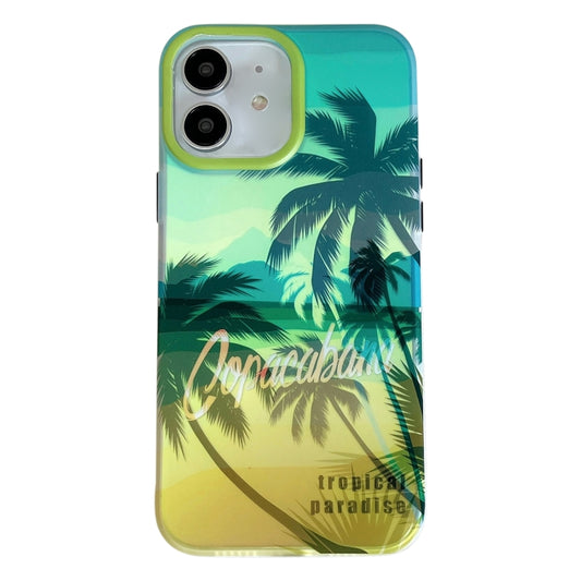 Beach Coconut Dual-side Laminating Laser Frosted Phone Case, For iPhone 11