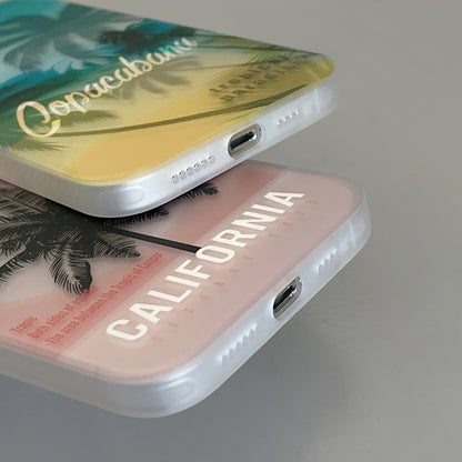 Beach Coconut Dual-side Laminating Laser Frosted Phone Case