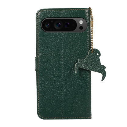 Genuine Leather Litchi Texture RFID Leather Phone Case