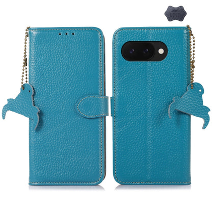 Genuine Leather Litchi Texture RFID Leather Phone Case