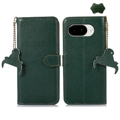 Genuine Leather Litchi Texture RFID Leather Phone Case, For Google Pixel 11 Pro XL, For Google Pixel 11 / 11 Pro, For Google Pixel 10a, For Google Pixel 10 / 9, For Google Pixel 9a, For Google Pixel 10 Pro / 9 Pro