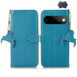 Genuine Leather Litchi Texture RFID Leather Phone Case, For Google Pixel 11 Pro XL, For Google Pixel 11 / 11 Pro, For Google Pixel 10a, For Google Pixel 10 / 9, For Google Pixel 9a, For Google Pixel 10 Pro / 9 Pro