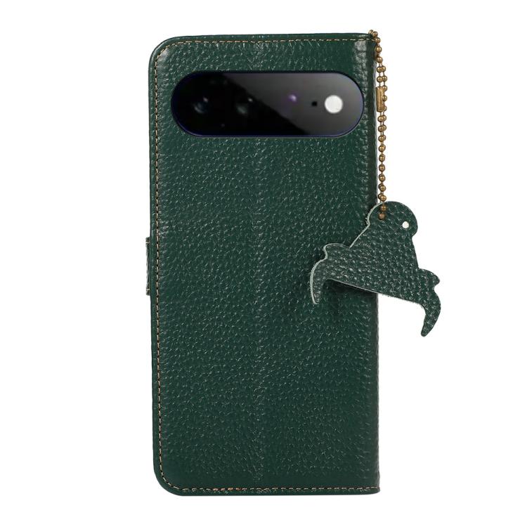 Genuine Leather Litchi Texture RFID Leather Phone Case, For Google Pixel 11 Pro XL, For Google Pixel 11 / 11 Pro, For Google Pixel 10a, For Google Pixel 10 / 9, For Google Pixel 9a, For Google Pixel 10 Pro / 9 Pro