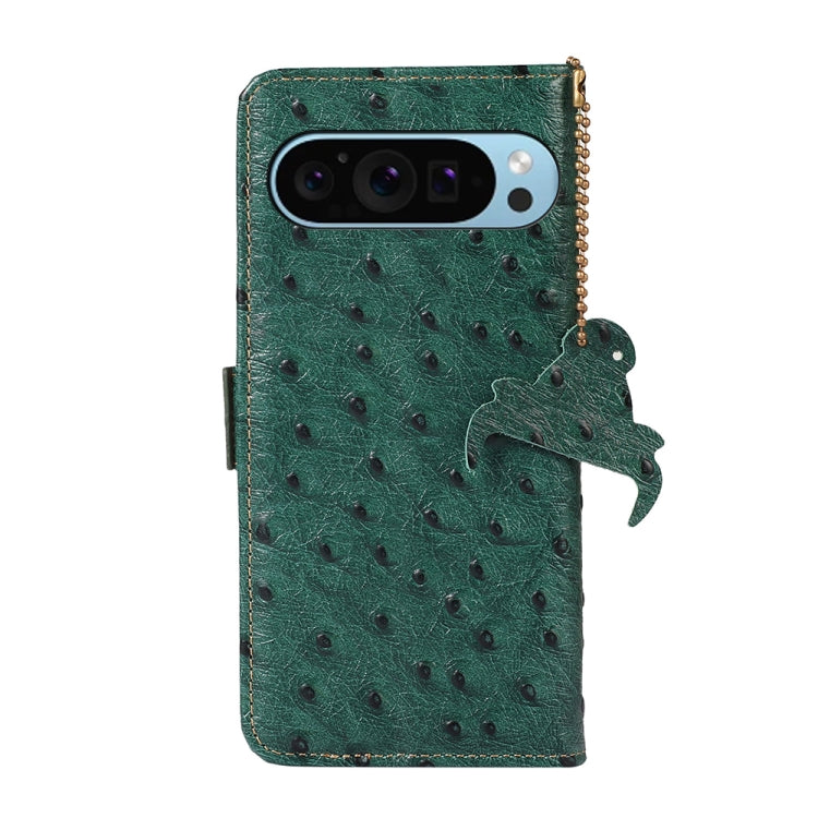 Ostrich Pattern Genuine Leather RFID Phone Case