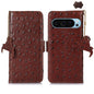 Ostrich Pattern Genuine Leather RFID Phone Case