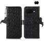 Ostrich Pattern Genuine Leather RFID Phone Case