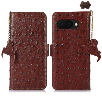 Ostrich Pattern Genuine Leather RFID Phone Case