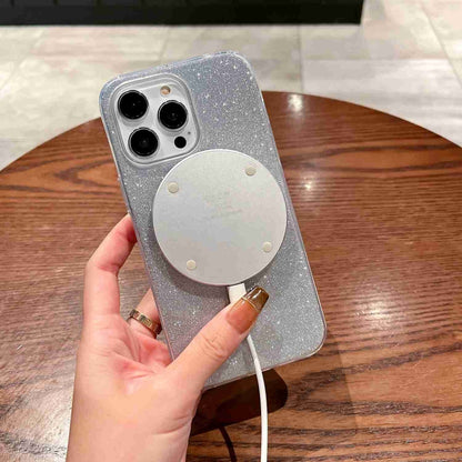 Glitter MagSafe Magnetic TPU Phone Case, For iPhone 15 Pro Max, For iPhone 15 Pro, For iPhone 15 Plus, For iPhone 15