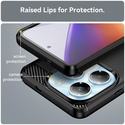 Carbon Fiber Brushed Texture TPU Phone Case