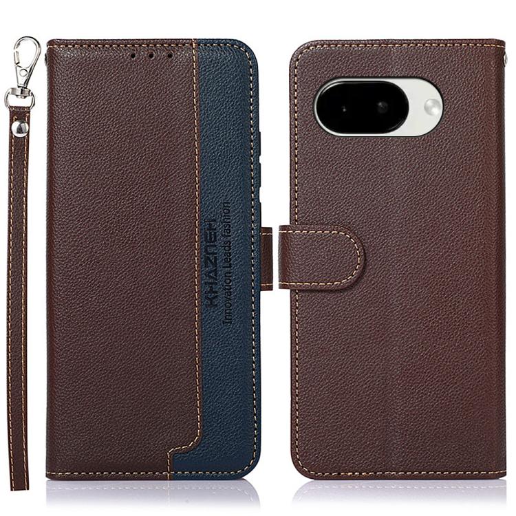 KHAZNEH Litchi Texture Leather RFID Phone Case, For Google Pixel 11 Pro XL, For Google Pixel 11 / 11 Pro, For Google Pixel 10a, For Google Pixel 10 Pro / 9 Pro, For Google Pixel 10 / 9, For Google Pixel 9a