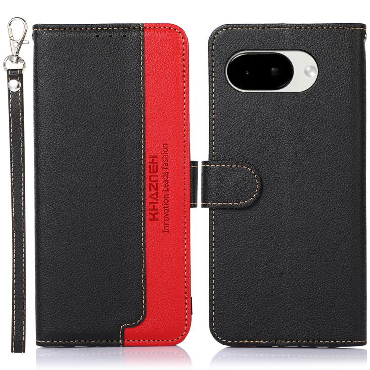KHAZNEH Litchi Texture Leather RFID Phone Case, For Google Pixel 11 Pro XL, For Google Pixel 11 / 11 Pro, For Google Pixel 10a, For Google Pixel 10 Pro / 9 Pro, For Google Pixel 10 / 9, For Google Pixel 9a