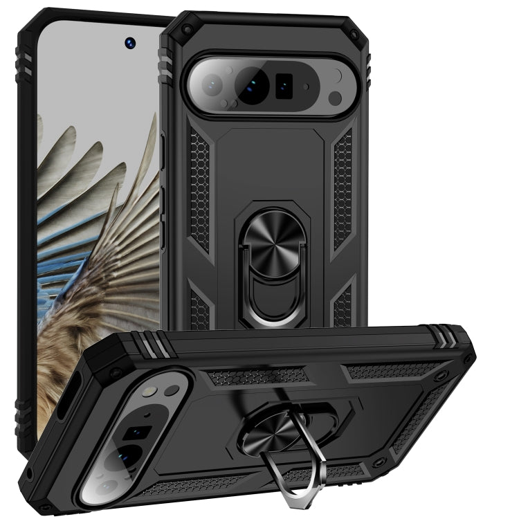Shockproof TPU + PC Phone Case with Holder, For Google Pixel 9a, For Google Pixel 9 Pro XL, For Google Pixel 9 Pro / 9