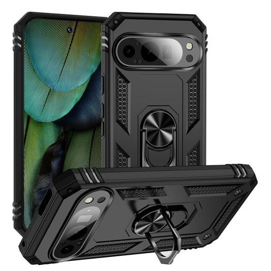 Shockproof TPU + PC Phone Case with Holder, For Google Pixel 9 Pro / 9