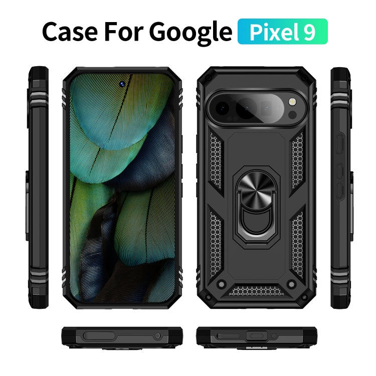 Shockproof TPU + PC Phone Case with Holder, For Google Pixel 9 Pro / 9