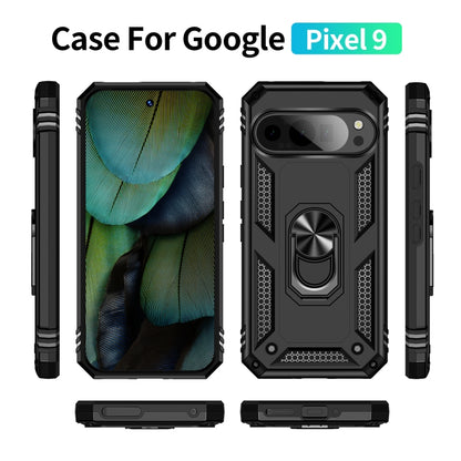 Shockproof TPU + PC Phone Case with Holder, For Google Pixel 9 Pro / 9