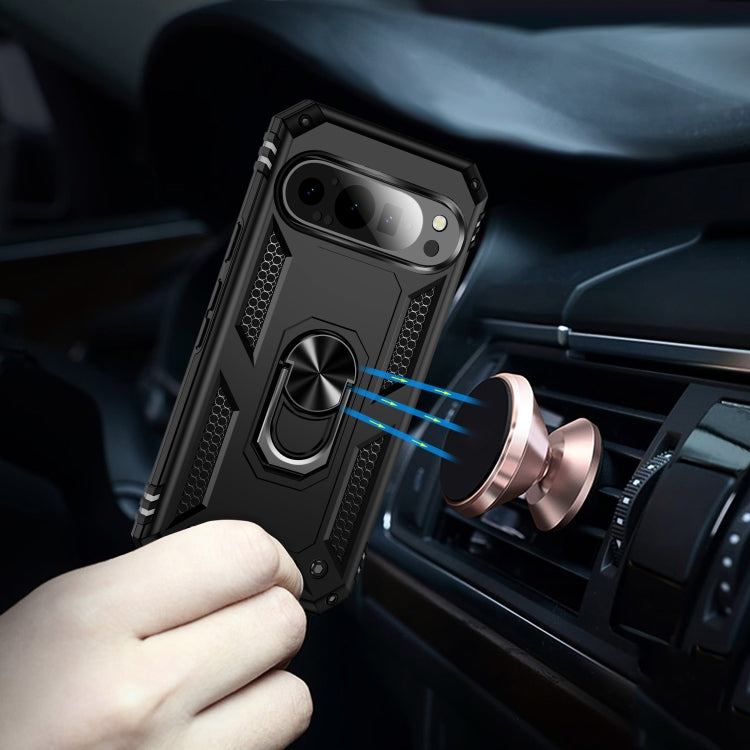 Shockproof TPU + PC Phone Case with Holder, For Google Pixel 9 Pro / 9