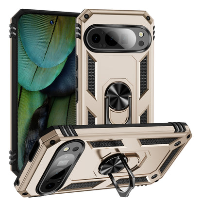 Shockproof TPU + PC Phone Case with Holder, For Google Pixel 9a, For Google Pixel 9 Pro XL, For Google Pixel 9 Pro / 9