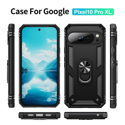 Shockproof TPU + PC Phone Case with Holder, For Google Pixel 10 Pro XL, For Google Pixel 10 Pro, For Google Pixel 10