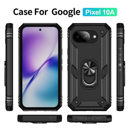 Shockproof TPU + PC Phone Case with Holder, For Google Pixel 10a, For Google Pixel 10 Pro XL, For Google Pixel 10 Pro