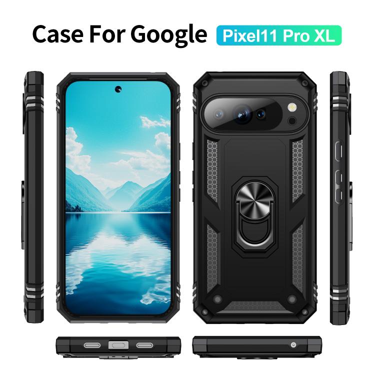 Shockproof TPU + PC Phone Case with Holder, For Google Pixel 11 Pro XL, For Google Pixel 11 / Pixel 11 Pro, For Google Pixel 10a