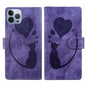 Pen Heart Cat Embossed Leather Phone Case, For iPhone 13 mini, For iPhone 12, For iPhone 12 Pro Max, For iPhone 12 Pro
