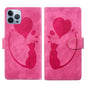 Pen Heart Cat Embossed Leather Phone Case, For iPhone 13 mini, For iPhone 12, For iPhone 12 Pro Max, For iPhone 12 Pro