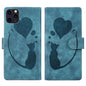 Pen Heart Cat Embossed Leather Phone Case, For iPhone 12 mini, For iPhone 11 Pro Max, For iPhone 11, For iPhone 11 Pro
