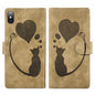 Pen Heart Cat Embossed Leather Phone Case, For iPhone X / XS, For iPhone XR, For iPhone XS Max, For iPhone 7 Plus / 8 Plus